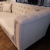 Canapé Chesterfield en lin
