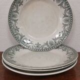 Set of 4 flat plates Terre de Fer Moulin des loups and WILBUR hamages