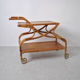 Rattan serving trolley 1970