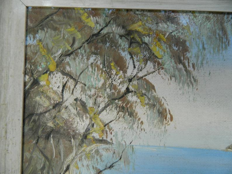 Oil painting of framed seascape, signed A F Singer, dated 67.