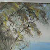 Oil painting of framed seascape, signed A F Singer, dated 67.