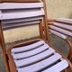 4 Chaises style tolix vintage -en métal et bois. 1950s. Vintage français. - jolie patine - intérieur ou extérieur couvert - peinture