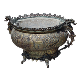 Old copper planter Hindu décor