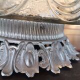 Glass flush mount ceiling lamp with crown