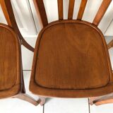 4 chaises bistrot années 50 type Baumann