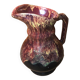 Old morvan small mass pitcher black & red ceramic vintage