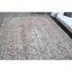 1970s Vintage Persian Handmade Wool Cotton Light Brown Area Rug 261x364