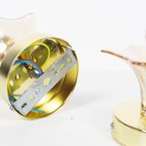 Pair of Murano Glass and brass wall lamps by Sische, Germany 1970's