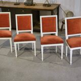 Set of 4 Louis XVI style chairs from the 1970s.