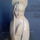 Virgin white ceramic bust / ecru ep 1950