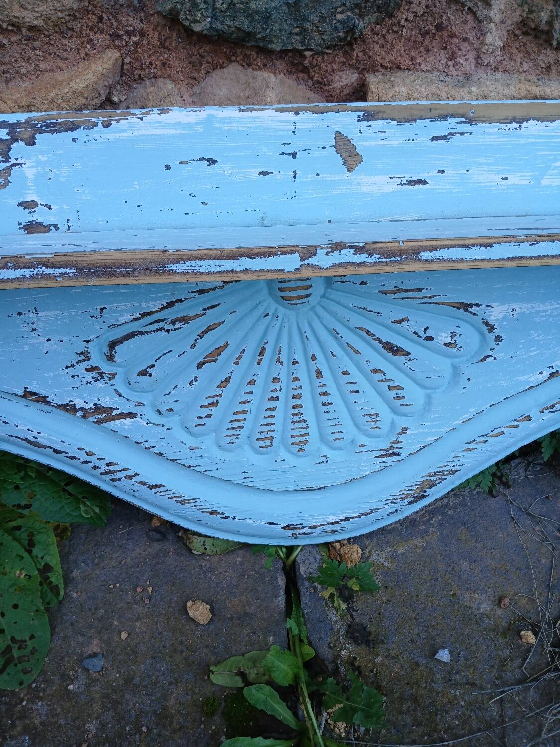 Old wooden wall shelf