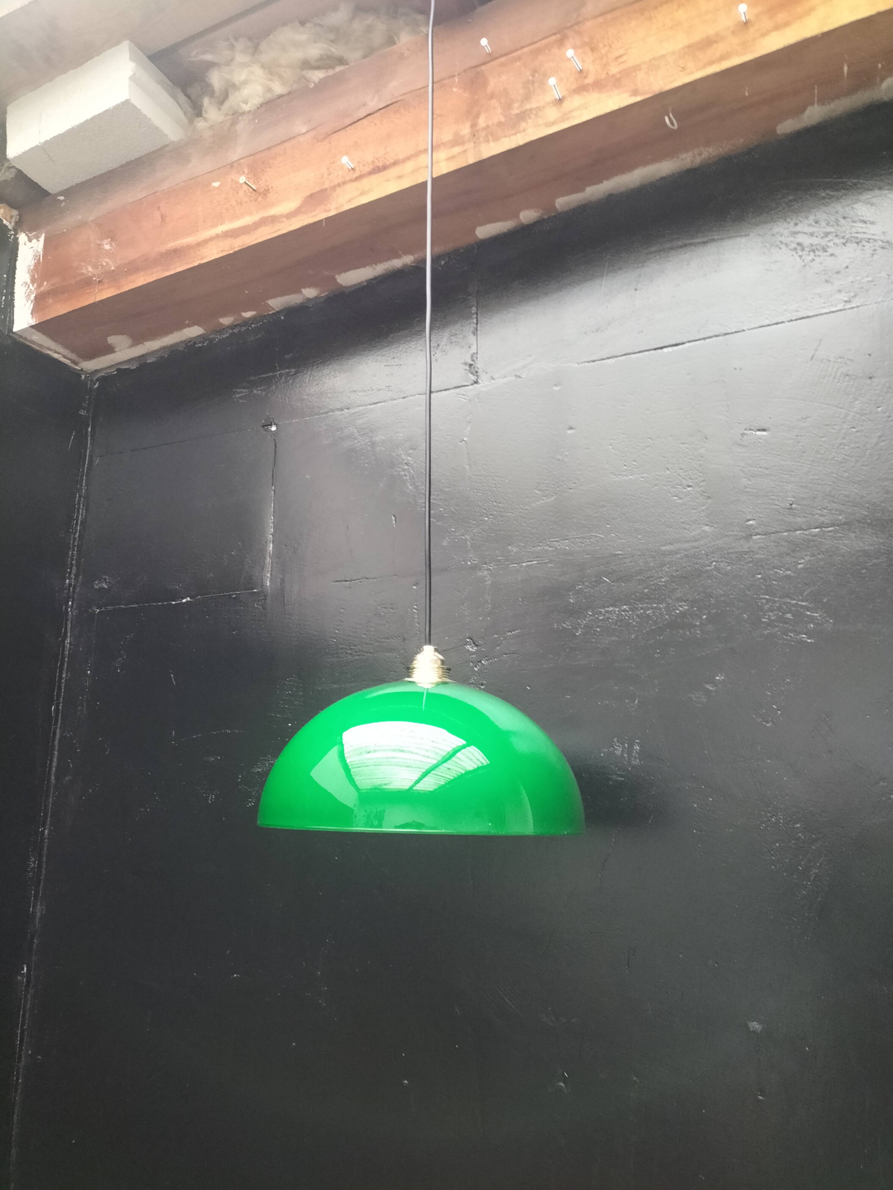 Green opaline pendant light