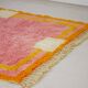 Handmade pink wool rug 2.4/1.6m Moroccan