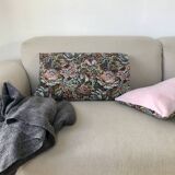 Pair of cushion covers, old tapestry and cotton gauze