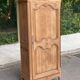 Louis XV boarding school wardrobe renovated in solid raw oak bonnetière