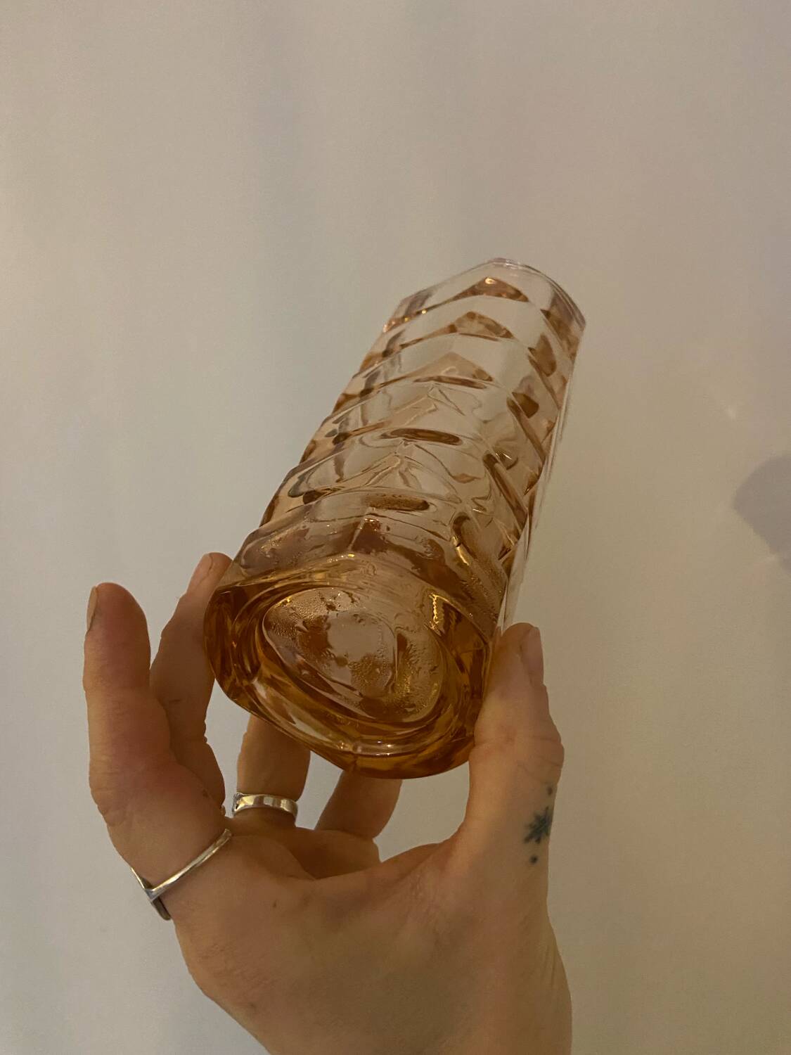 Vintage Art Deco style Rosaline vase by Luminarc