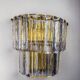 Two-tier frosted Murano glass wall sconce, Italy, 1970s