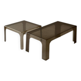 Tables basses en plastique fumé, 1970