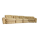 Vintage Italian curved modular chrome sofa 1970s