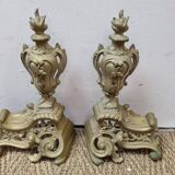 Chenets Louis XVI bronze
