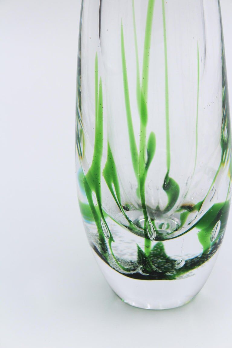 Vicke Lindstrand Glass Vase by Kosta 1960s