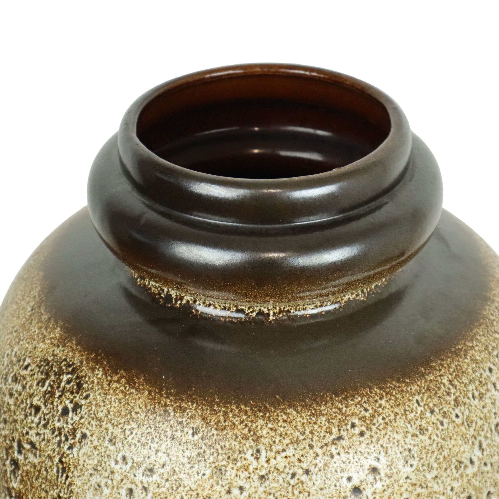 Fat Lava Vase XXL West Germany Scheurich Cream Brown 286-51