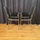 Pair of "Sandows" chairs designed by Rene Herbst, Bauhaus, France, 1980s