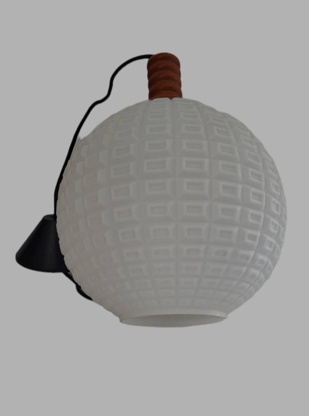 Scandinavian opaline glass pendant, 1950.