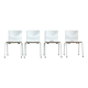 Ensemble de 4 chaises empilables industrielles