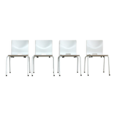 Set of 4 industrial stacking chairs