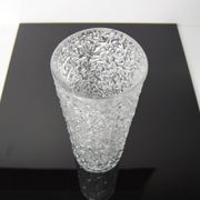 Vintage Pressed Glass Vase by Václav Hanuš for Sklo Union Libochovice, 1970's.