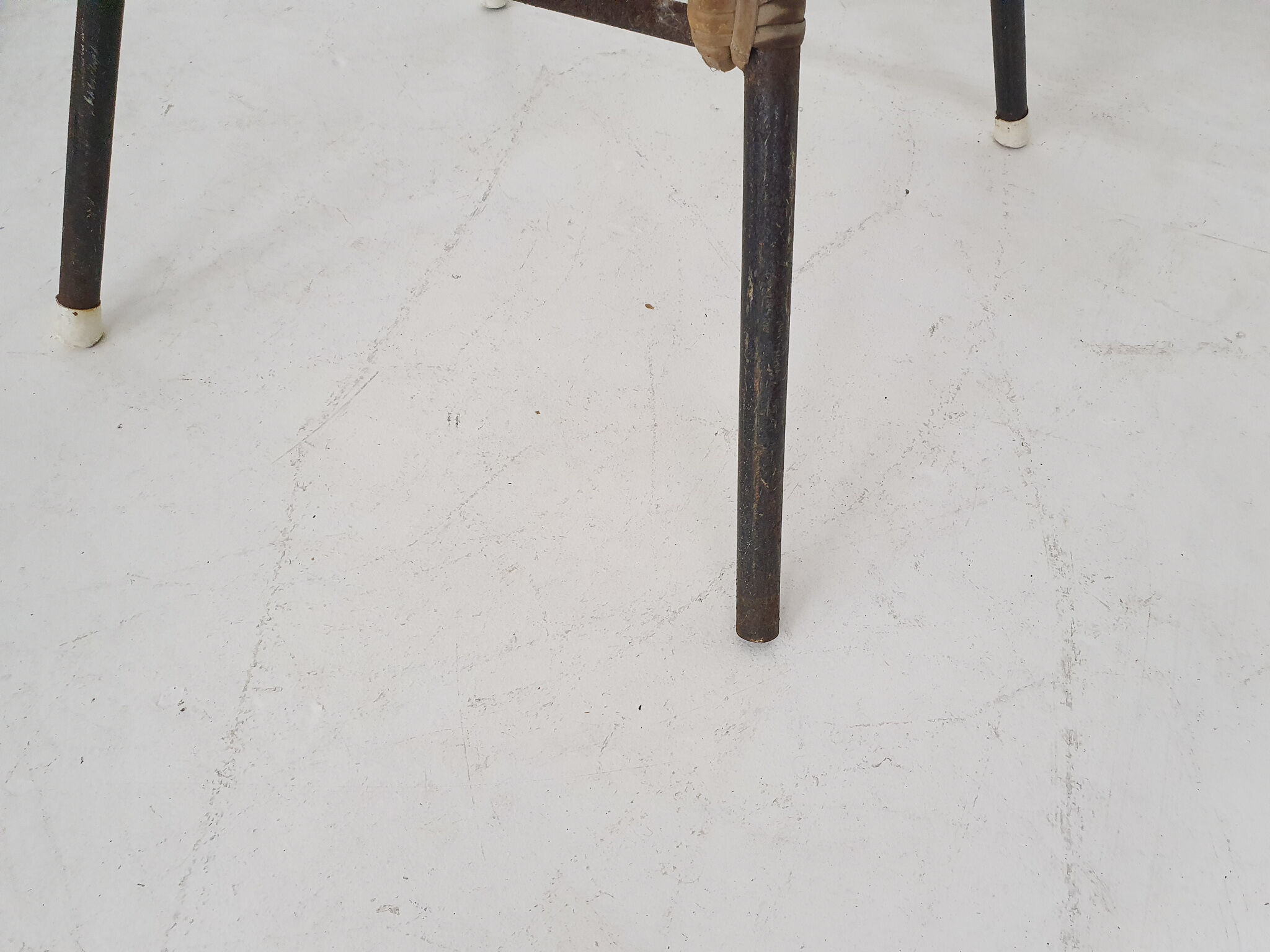 Rohe Noordwolde rattan and metal lounge chair, The Netherlands 1950's