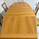 Ancienne table en bois massif octogonal a rallonge design Girsberger