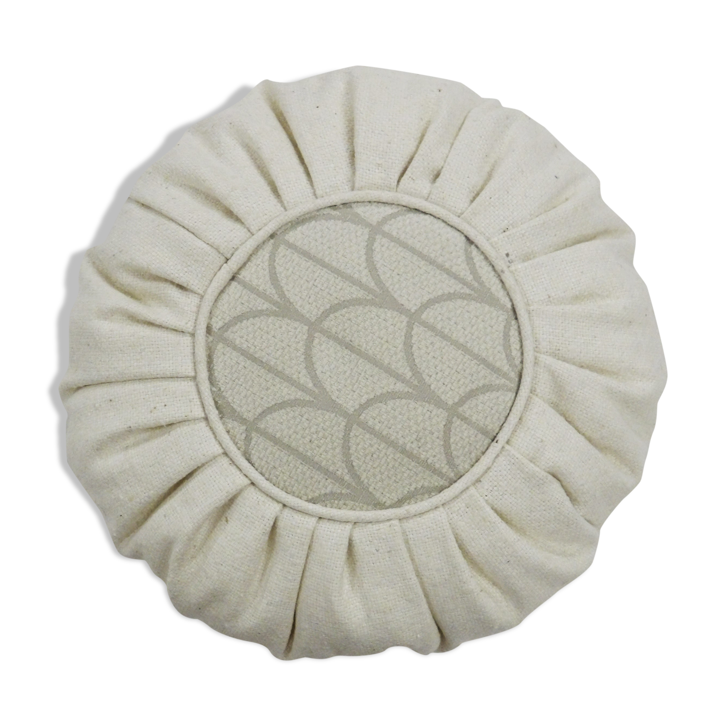 Coussin à fronces blanc