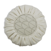 Coussin à fronces blanc