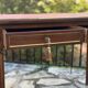 Flat desk in mahogany in the Louis XVI style.