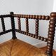 Pair of French corner chairs - turned wood, mid-20th century.