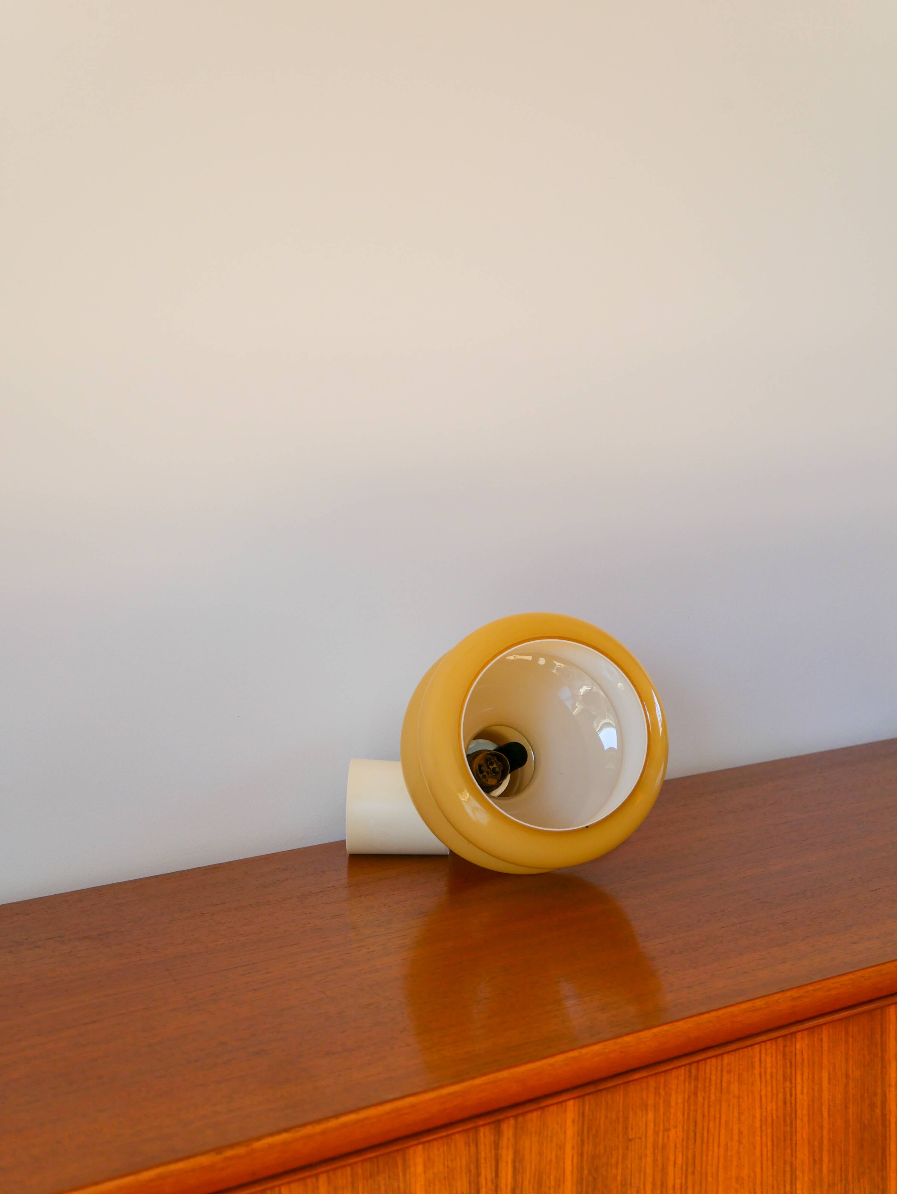 Pair of opaline pendants, Bubble, Beige, 1960