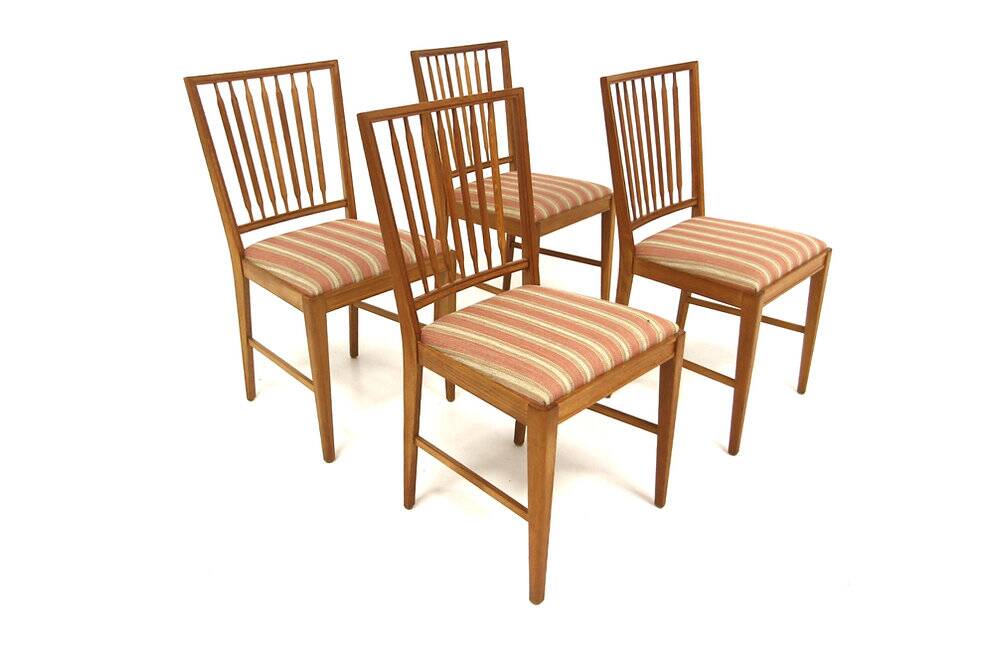 Set of 4 Scandinavian oak chairs, Sweden, 1960