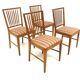 Set of 4 Scandinavian oak chairs, Sweden, 1960