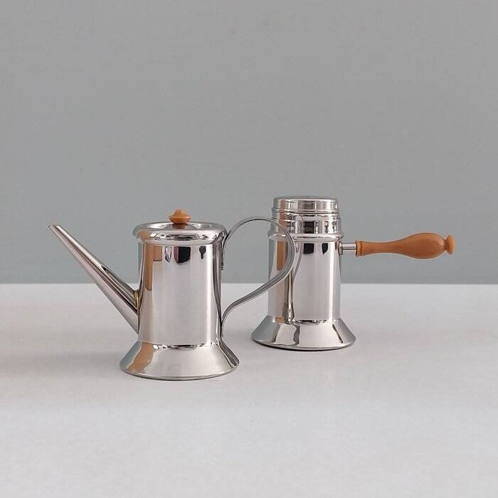 Alessi miniature Neapolitan coffee maker, designed by Riccardo Dalisi, 1987