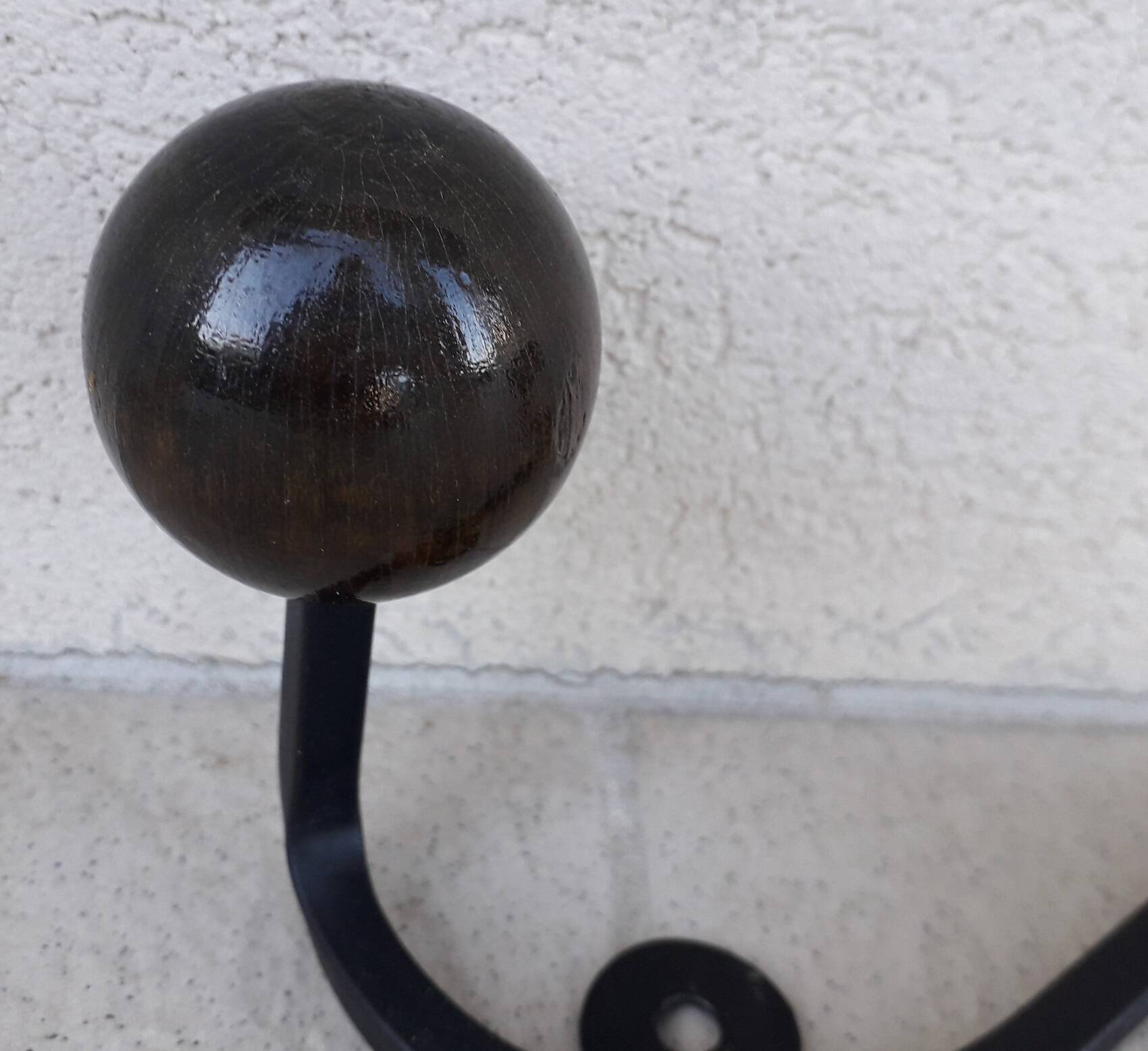 Coat rack with two hooks