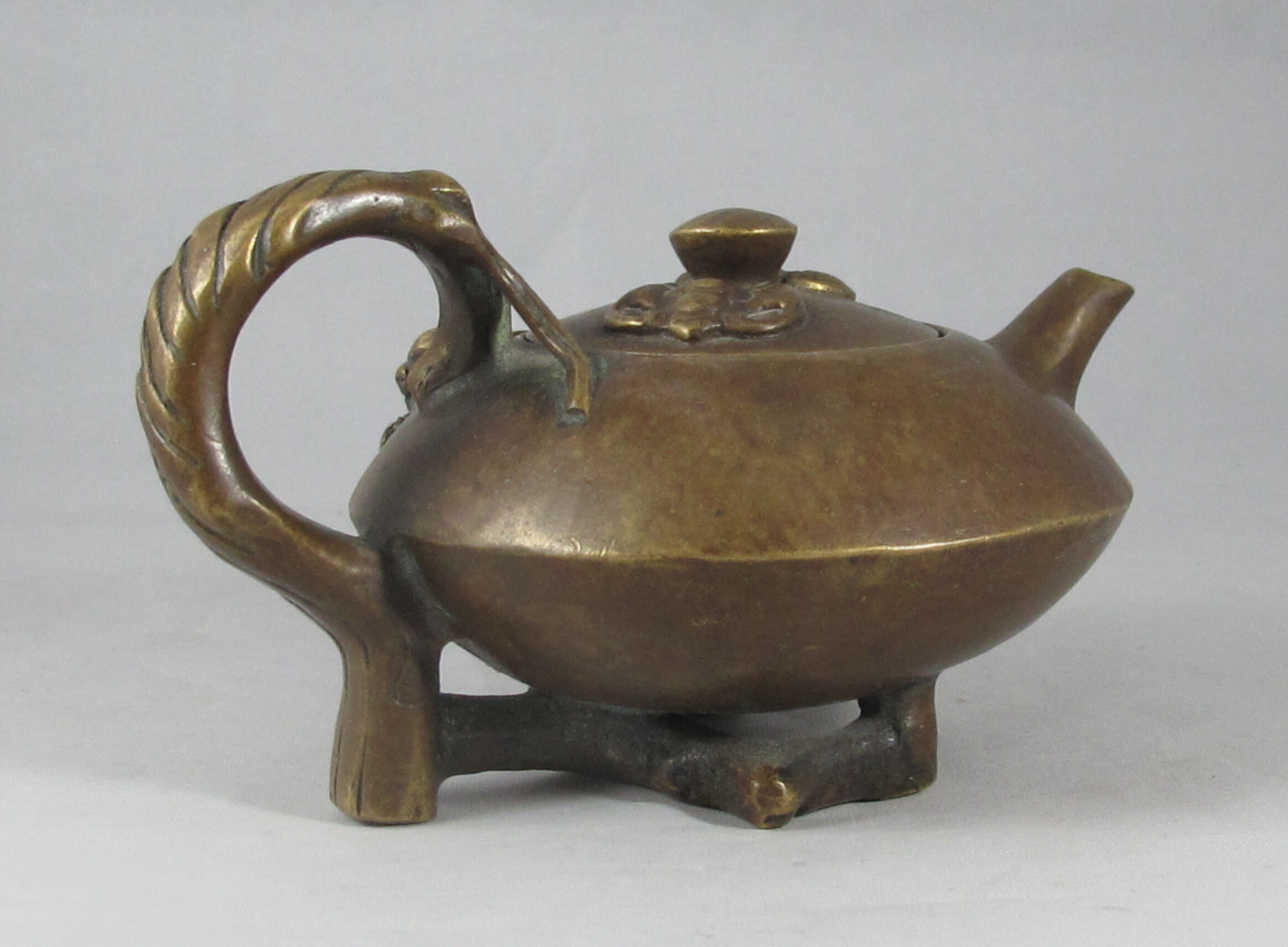 Old chinese bronze teapot
