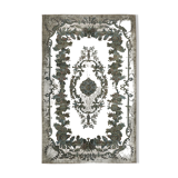 Handmade Hi-Low Pile Turkish 1980s 191 cm x 296 cm Grey Rug