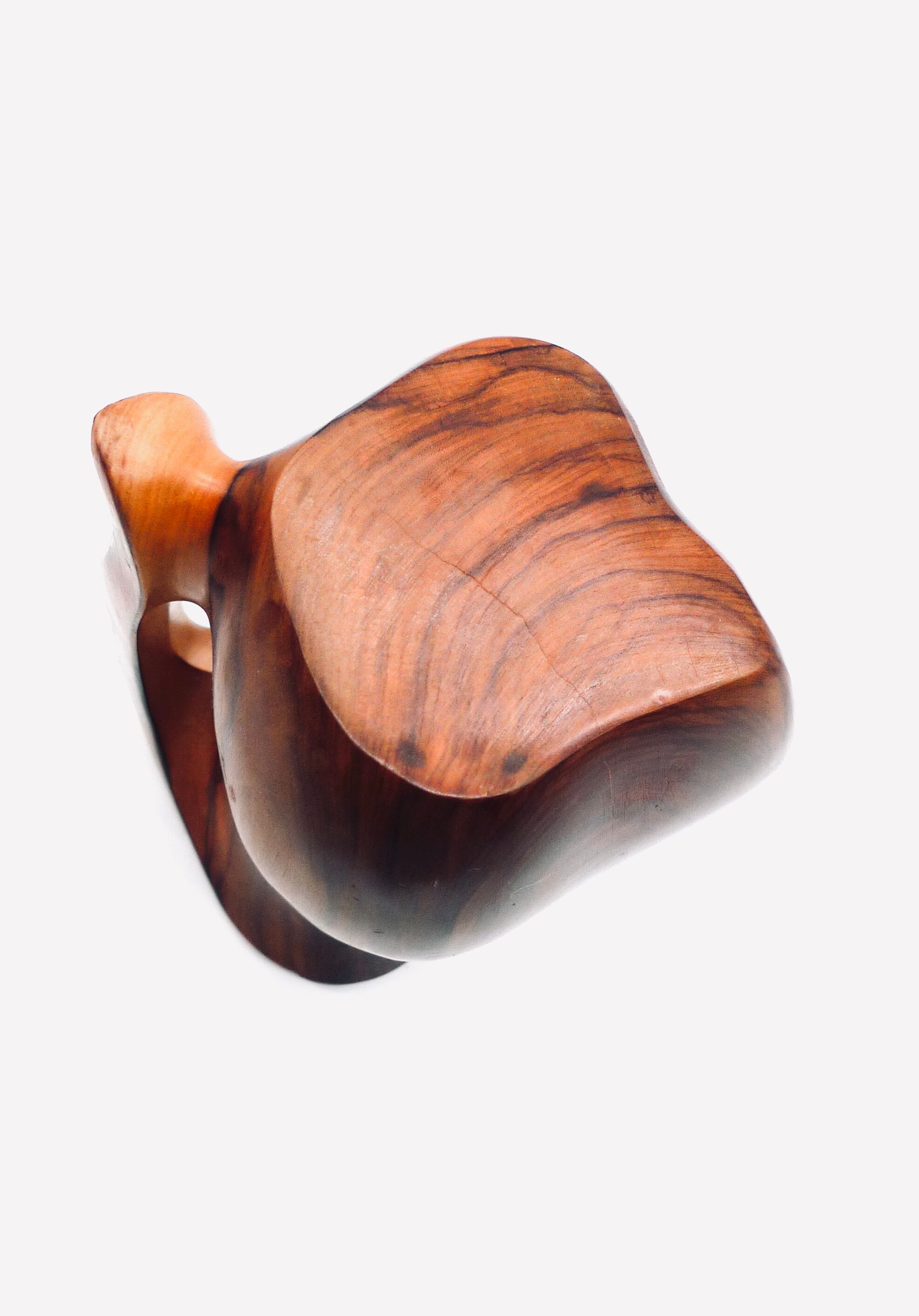 Olive wood pitcher