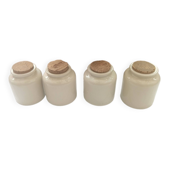 Set of 4 stoneware pots