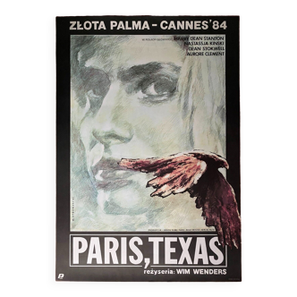 Affiche cinéma originale polonaise "Paris Texas" Wim Wenders, Dybowski