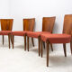 Art Deco Dining Chairs H-214 by Jindrich Halabala for ÚP Závody, 1950's