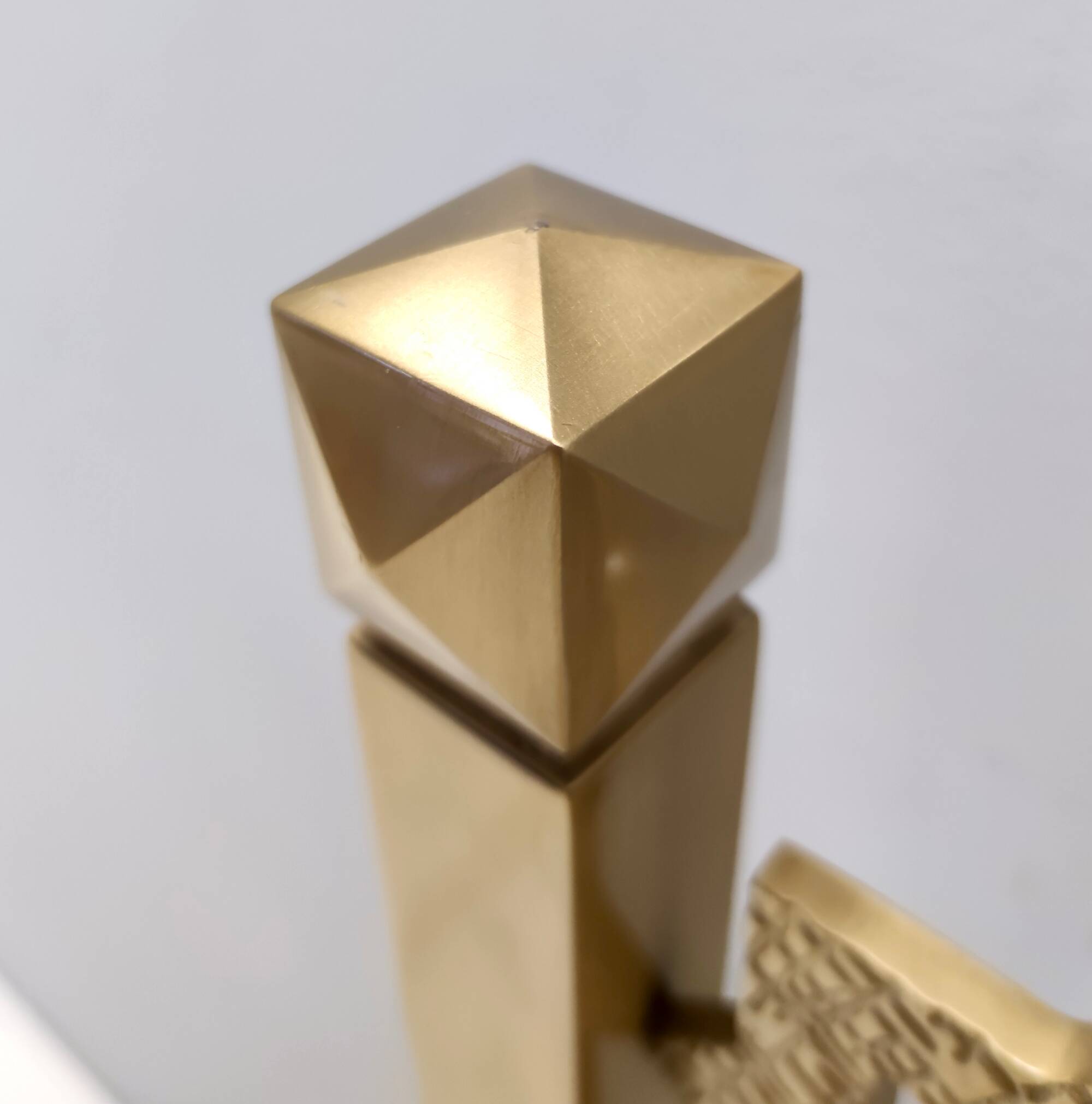 Postmodern Sculptural Brass Single Bed by Luciano Frigerio, Italy