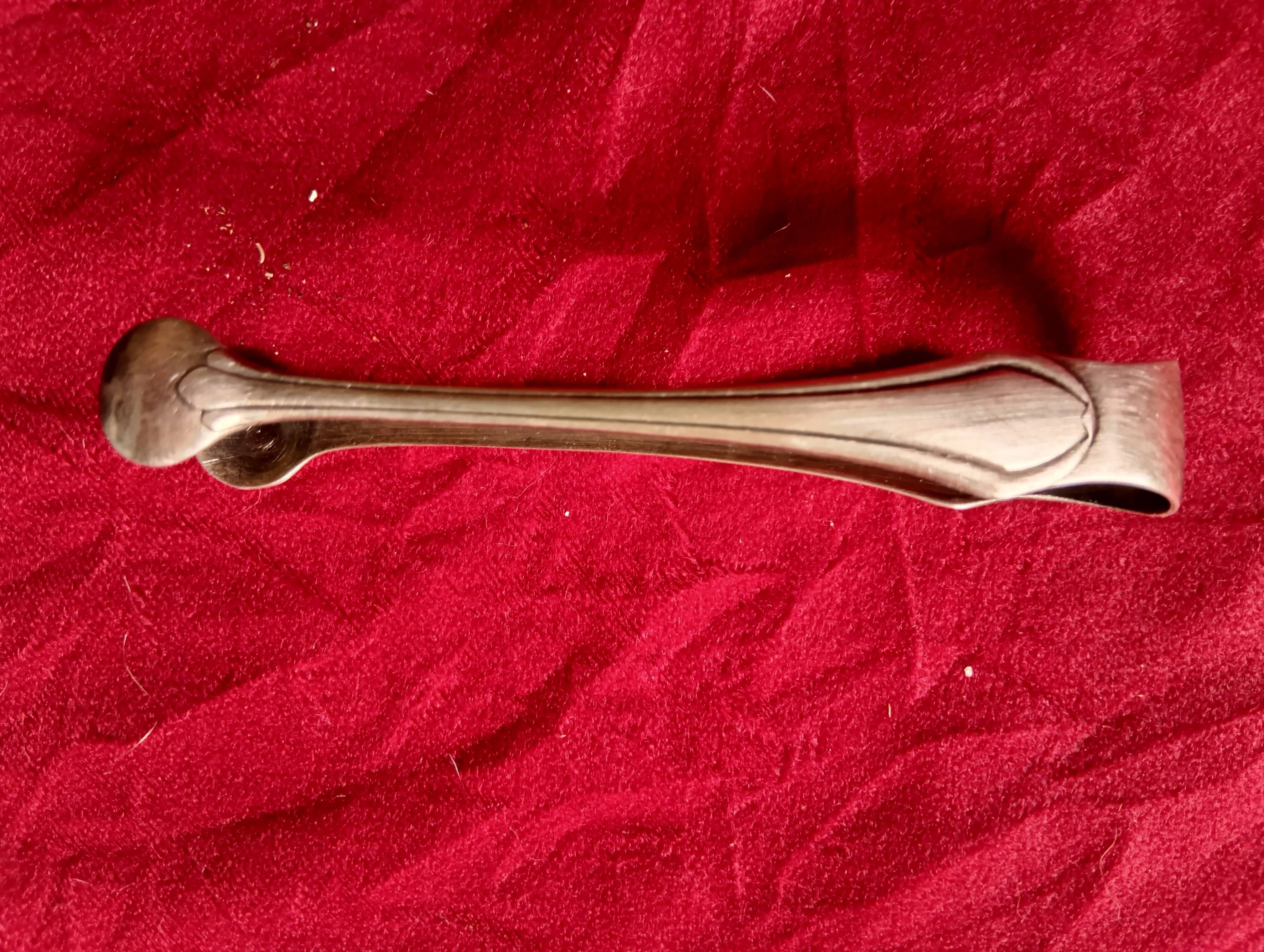 Silver-plated metal sugar tongs Art Deco